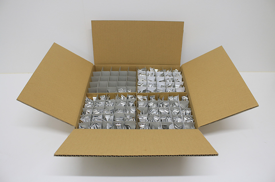 Carton box with special separations to protect aluminum tubes in transportation