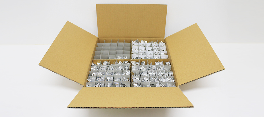 Carton box with special separations to protect aluminum tubes in transportation